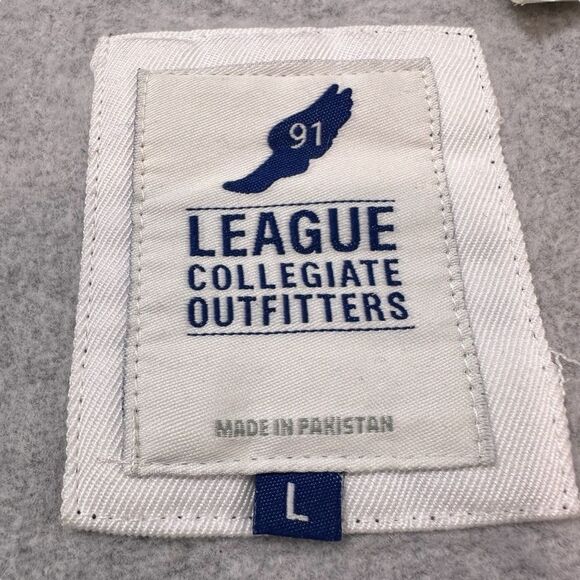 League Mens Gray Yale Collegiate Zip Up Size Large Ivy League Preppy - Picture 4 of 8